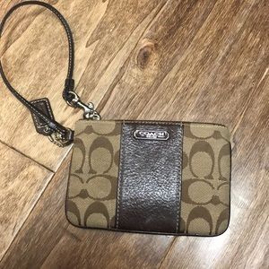 Brown Coach Wristlet